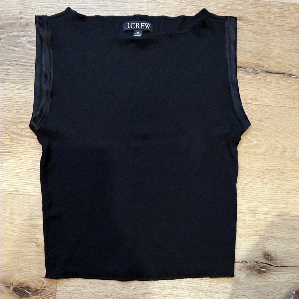 J. Crew Sleeveless Black Tank Top black XS new without tags